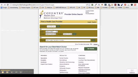 provider lookup online coventry