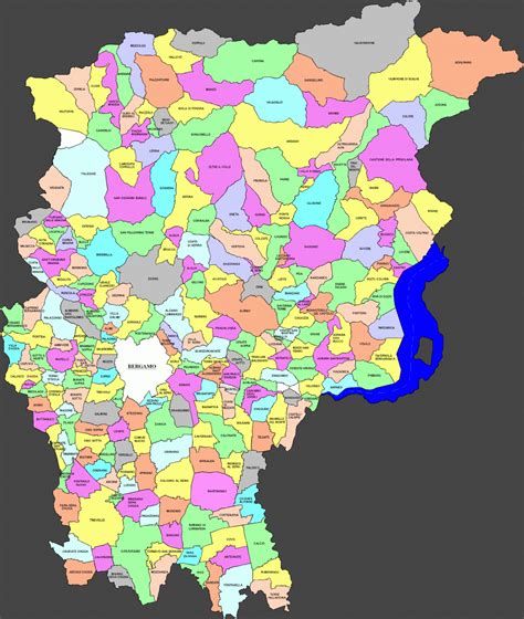 provincia di bergamo mappa comuni