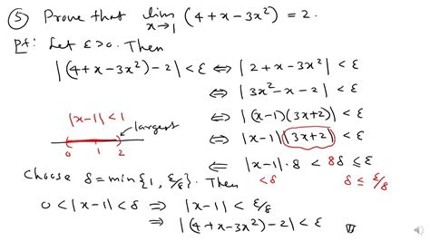 proving limits using epsilon delta definition examples