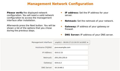 proxmox network settings