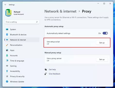 proxy use setup script