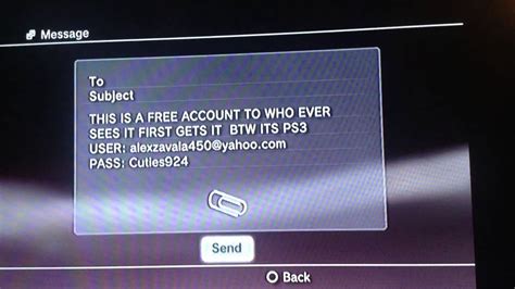 PS3 my Email and Password giveaway!!! YouTube