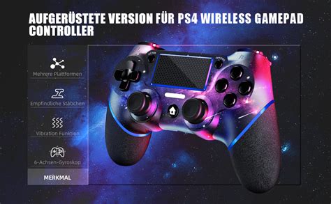 DRAGON SHOCK Mizar Wireless Controller Blau für PlayStation 4 PlayStation 4 Controller MediaMarkt