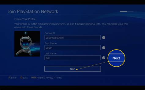 ps4 account sign up