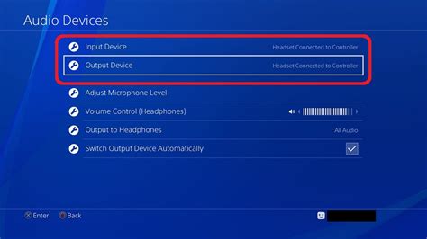 PS4 Audio and Mic Settings