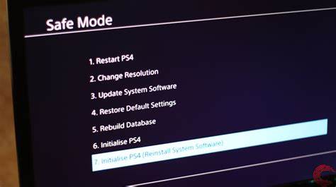 PS4 Safe Mode Boot