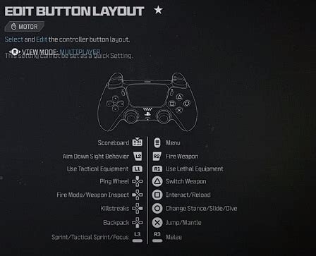 ps5 cod mw3 controller settings
