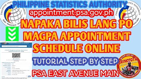 psa online appointment schedule pasig city