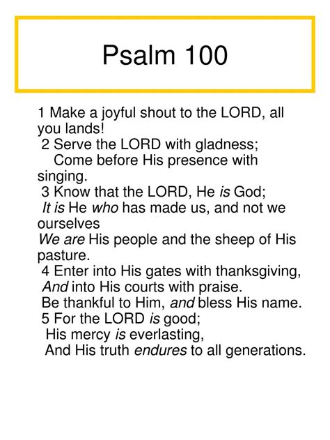 psalm 100 4-5 niv