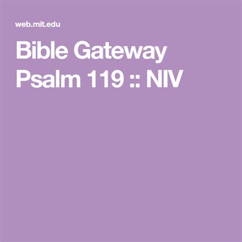 psalm 119 niv gateway