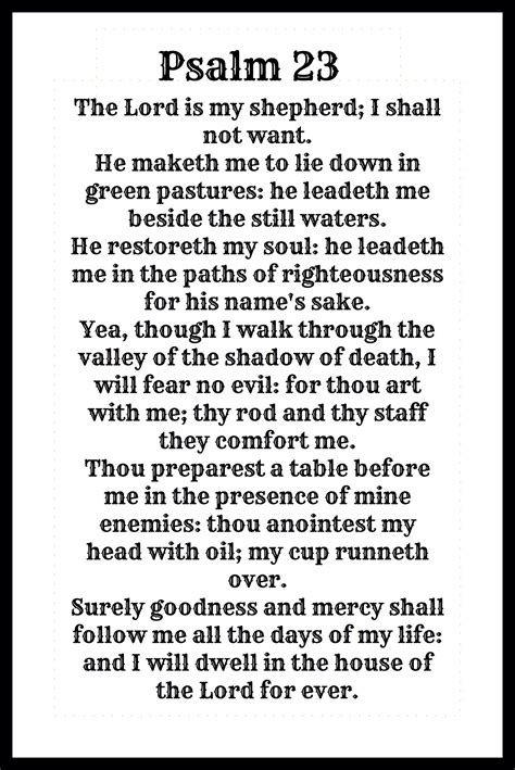 psalm 23 english