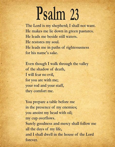 psalm 23 king james version meaning