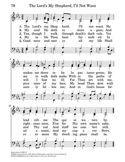 psalm 23 lyrics people and songs