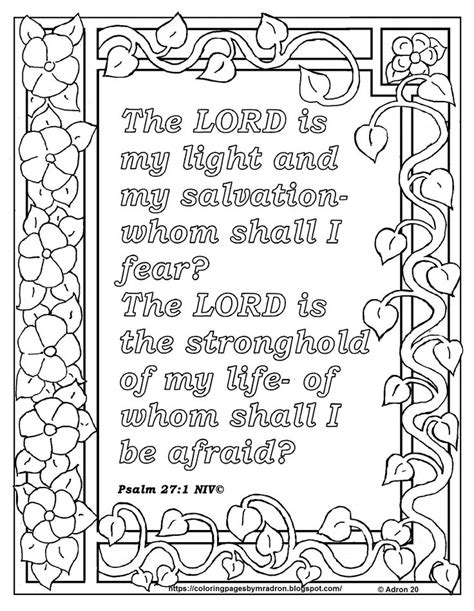 Psalm 27 Coloring Page