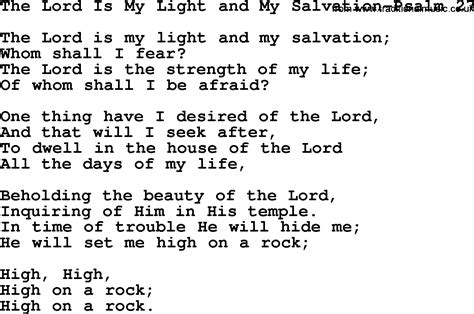 psalm 27 song lyrics