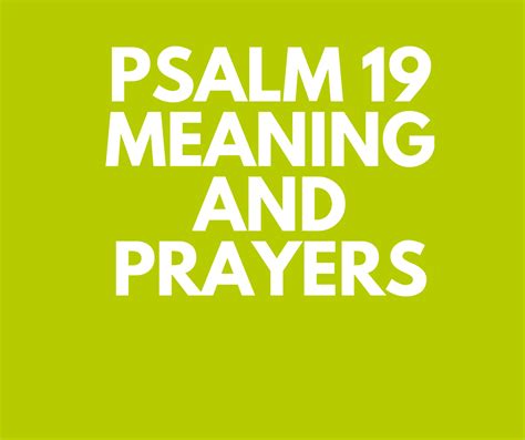 psalms 19 meaning