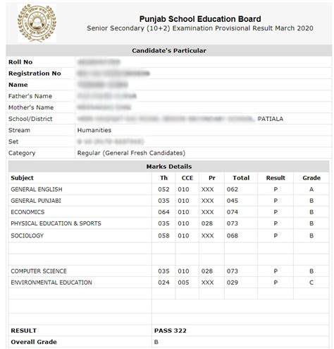 pseb 12th result 2020 roll number