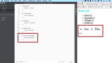 pseudo class selector example