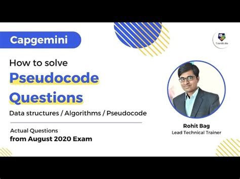 Pseudocode Questions For Capgemini