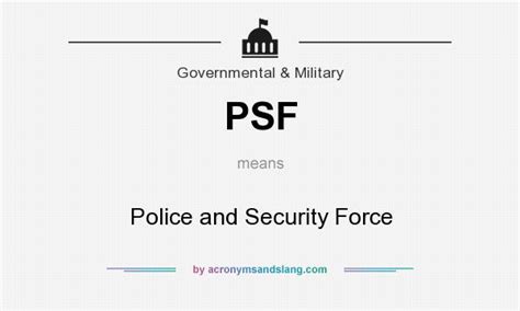 psf stand for in government