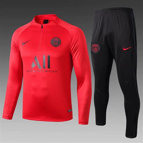 psg tracksuit red and black
