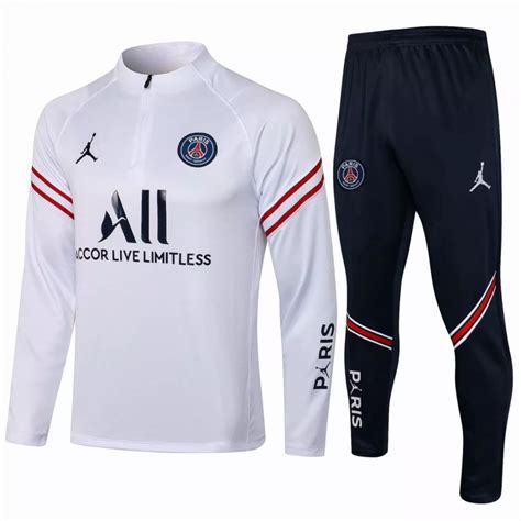 psg tracksuit white and blue