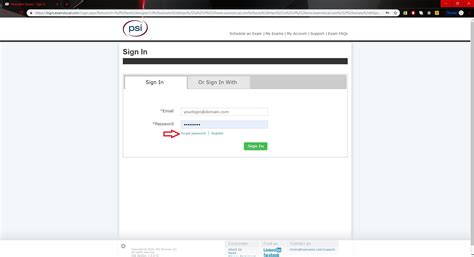 psi exams login website