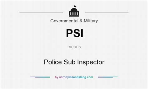 psi means in police