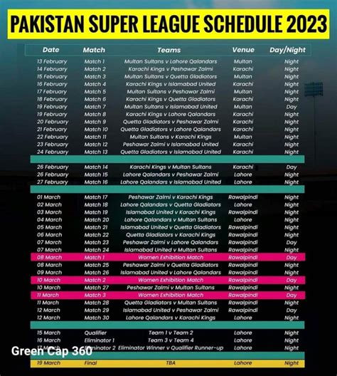 psl schedule 2024 time table