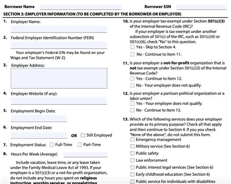 pslf form 2022 printable