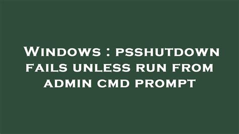 psshutdown windows 10