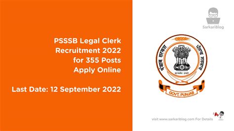 psssb clerk recruitment 2022 apply online