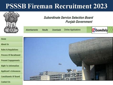 psssb fireman recruitment 2023