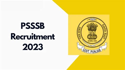 psssb recruitment 2023