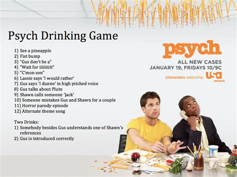 Psych Drinking Game Online