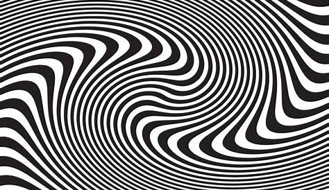 Black And White Abstract Psychedelic Art Background, Striped