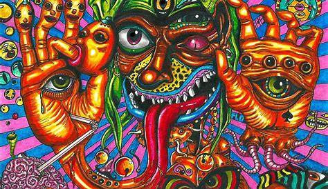 Psychedelic Trippy Art Art 32x24 Poster Decor