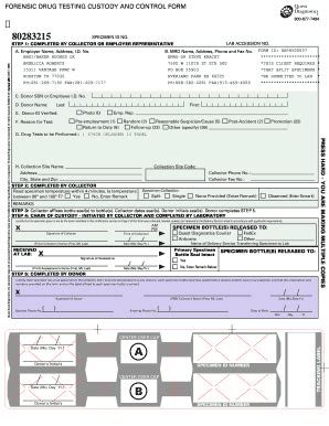 psychemedics forensic drug testing custody and control form