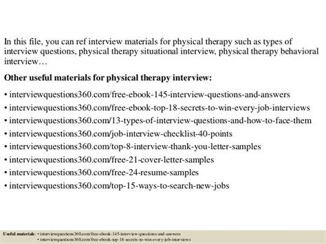 PT Interview Questions