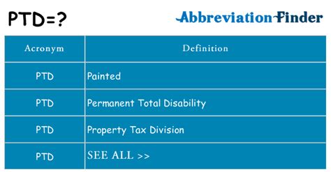 ptd meaning in insurance