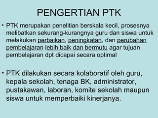 Konsep Dasar Penelitian Tindakan Kelas (PTK) YouTube