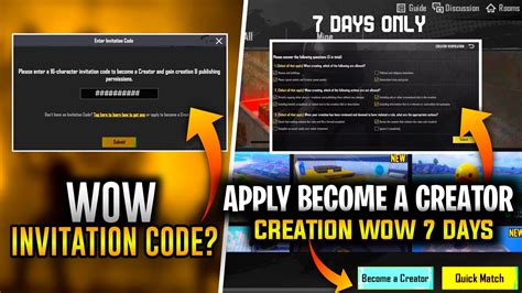 pubg creator invitation code
