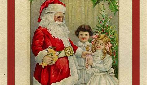 Christmas Card Vintage Santa Santa christmas cards, Vintage christmas