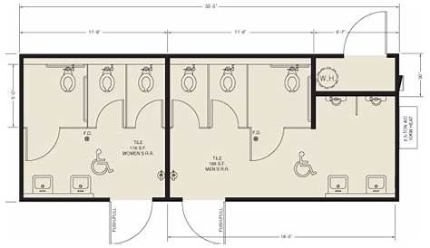 Public Restrooms Dimensions Floor Plans, restroom floor plans | Tuvalet