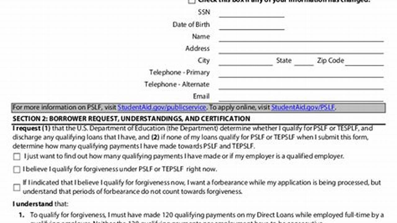 How to Fill Out the Public Service Loan Forgiveness Form
