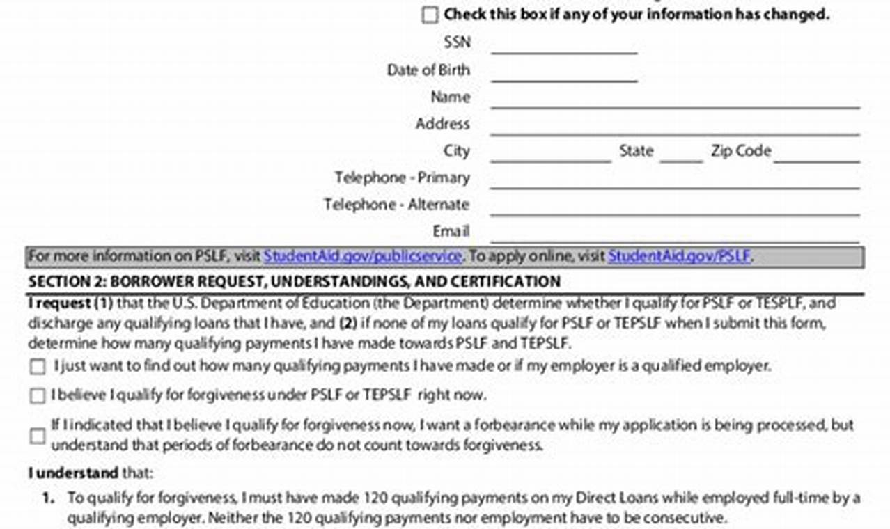 How to Fill Out the Public Service Loan Forgiveness Form