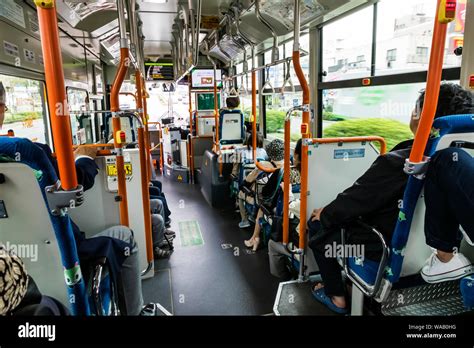 public bus interior Japan