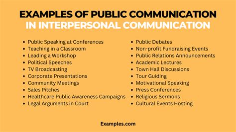 public communication examples script