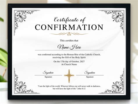 Public Domain Printable Confirmation Certificates