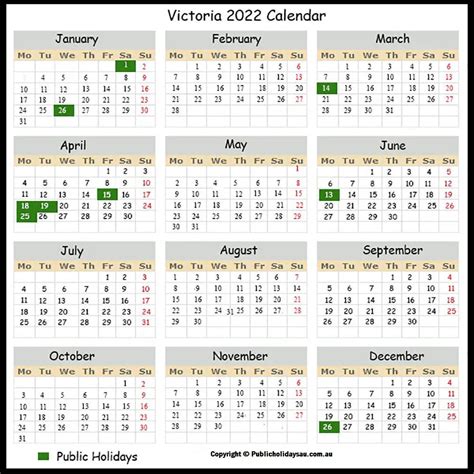 public holidays 2022 vic